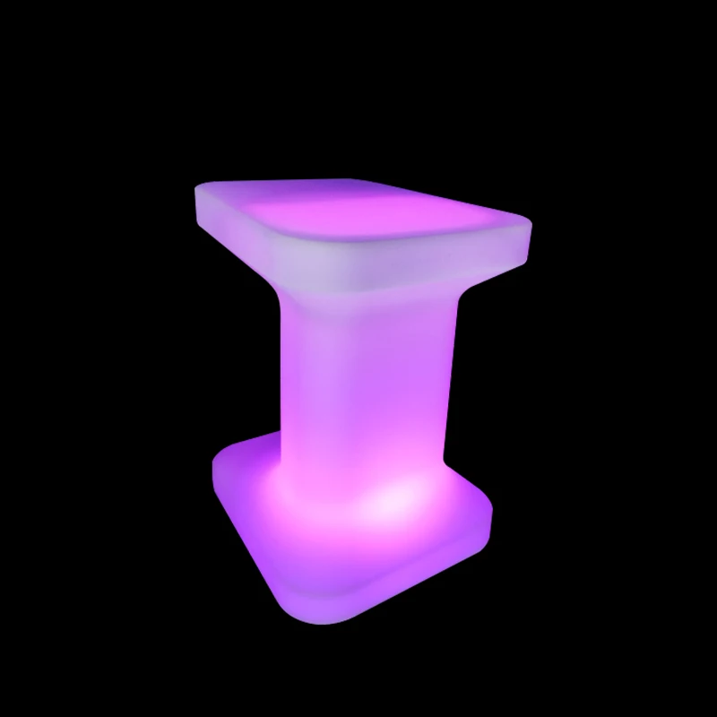 
Portable plastic chair RGB 16 color remote control change luminous chair safe and durable rechargeable baby chair 