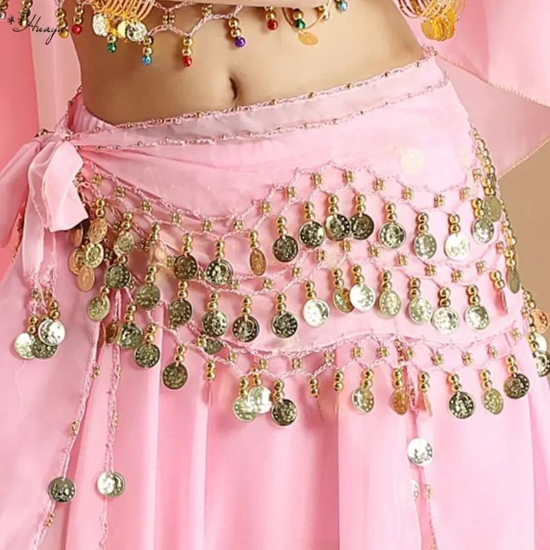 Belly Dancing Hip Scarf Women Coin Belly Dancing Scarves Bulk for Dance Class Party Vibrant Multicolored