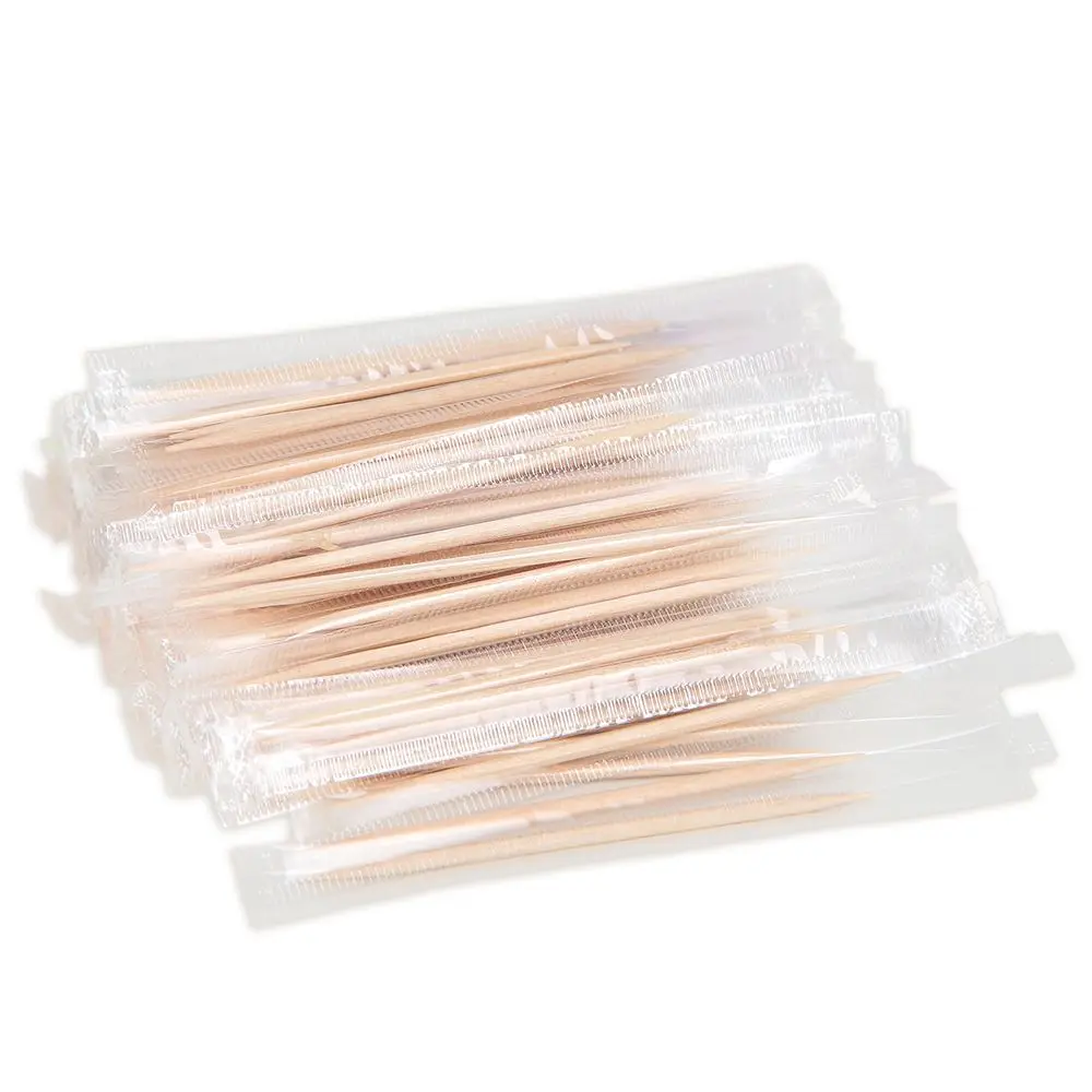 150 PCS Customizable Clear OPP Bagged Bamboo Toothpicks for Sale Hotel Restaurant