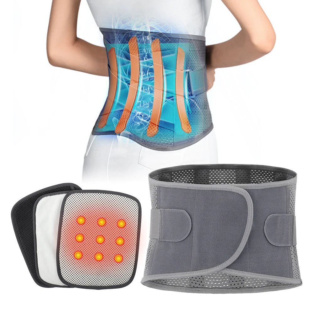 Hot compress waist train lumbar brace belt self heating magnetic waist support