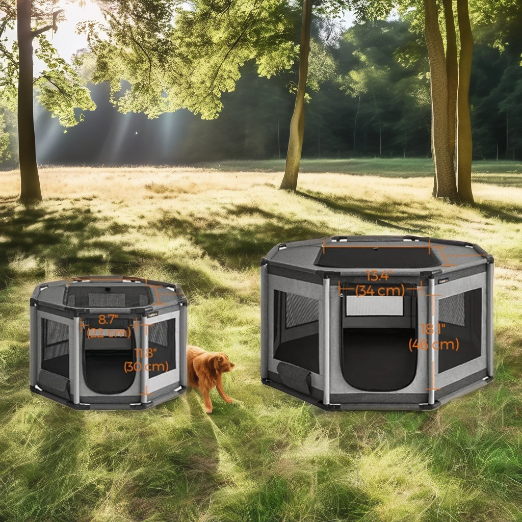 High Quality Oxford Fabric Portable Foldable Travel Dog House Collapsible Pet Playpen Solid Style Sport Design for Small Animals