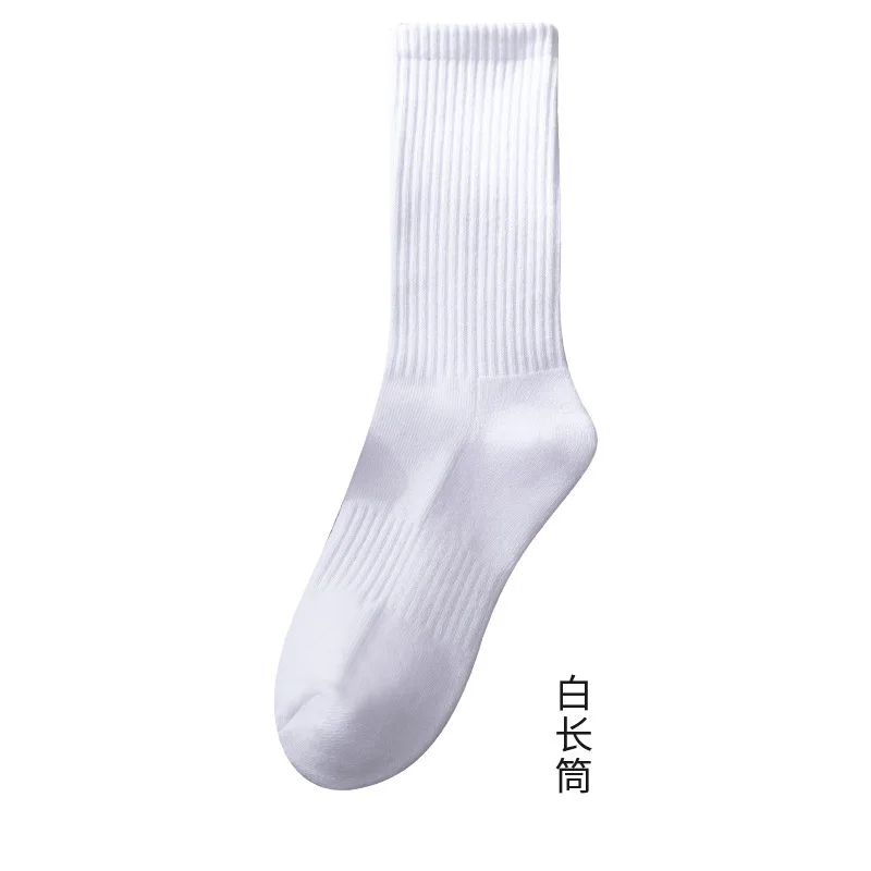 Summer midtube socks 100% cotton sweatwicking sports socks for men
