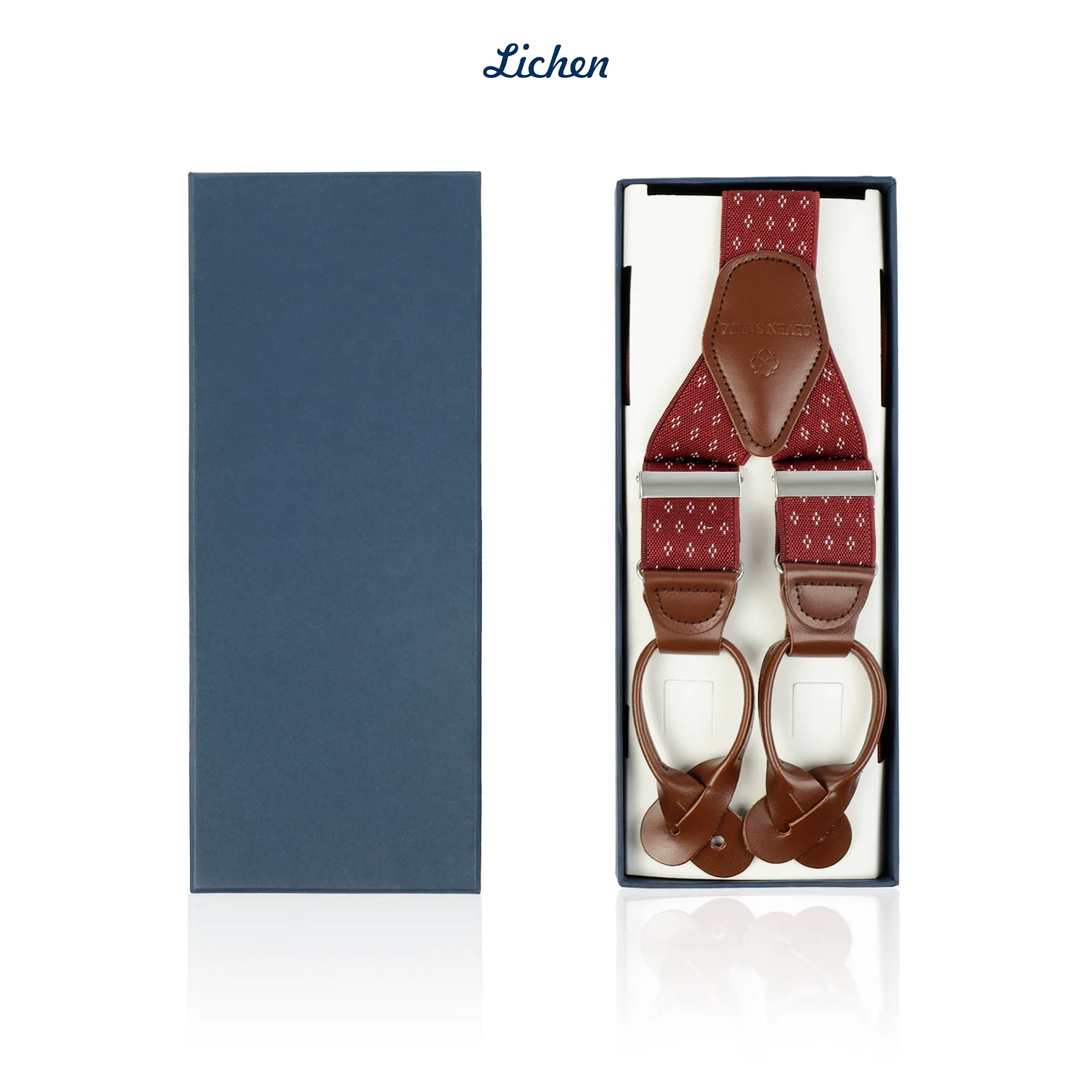 Top Quality Boutique Cute Factory Supply Customized Red Point Colorful Elastic Button Suspenders