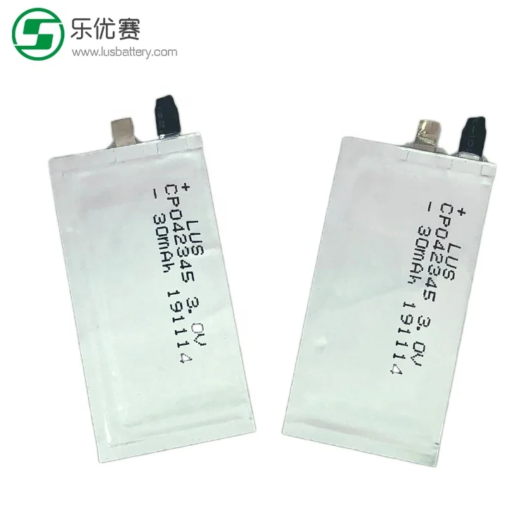 CP042345 3V Ultrathin battery  3.0v 30mah Thinnest Battery CP042345 for Smart Cards