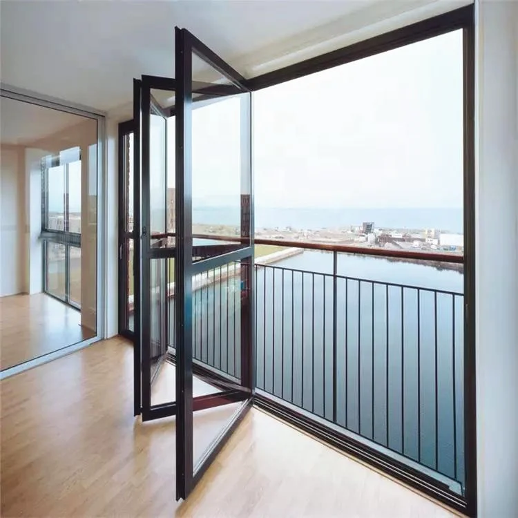 Aluminum Tempered Glass Safety Folding Doors Bifold Doors Aluminium Accordion Door