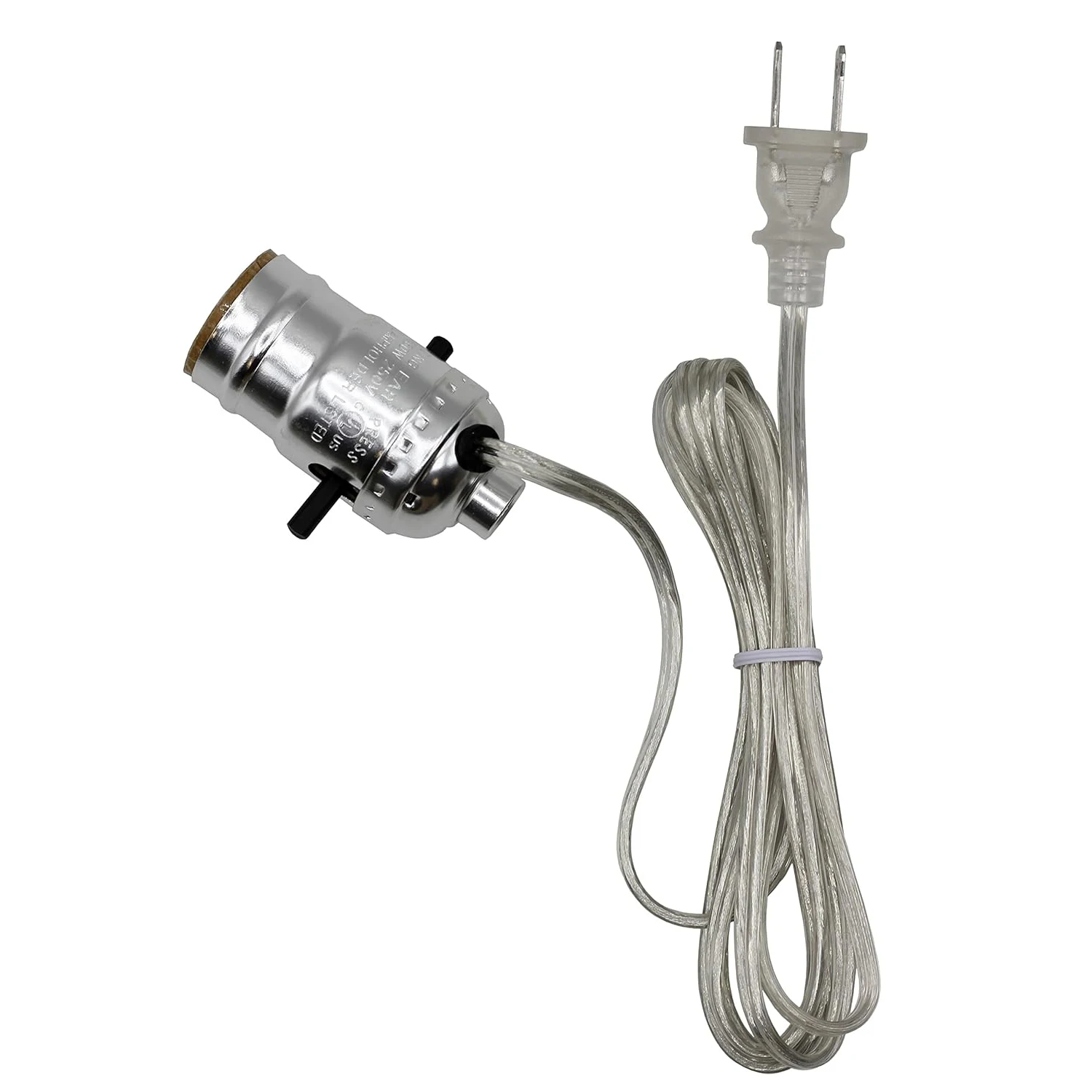 E26 socket side hole cord exit bottle lamp cord Mason Jar Lamp Cord