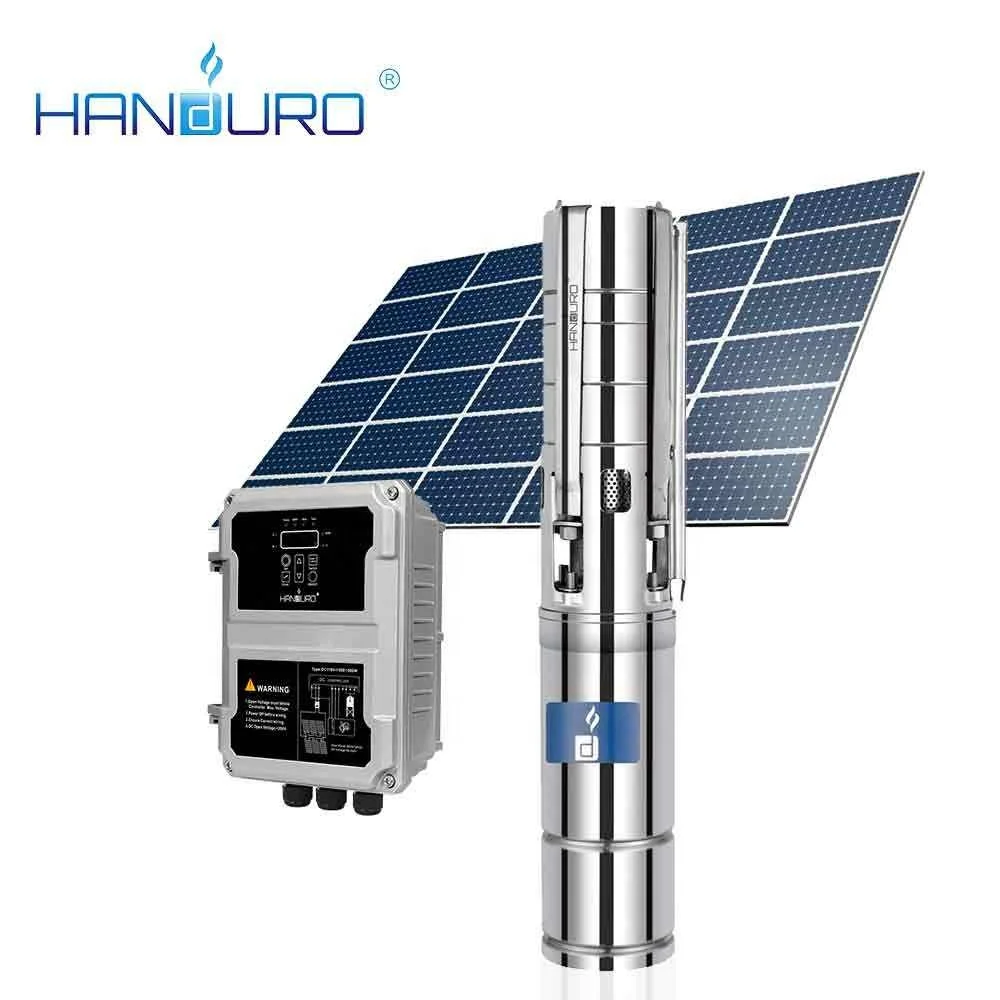 4inch 203m 2hp High Pressure Portable Borehole Deep Well Solar Submersible Solar Pumps Water Pump For Agriculture