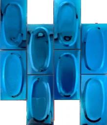 Three Dimensional Circular Stainless Steel Mosaic Tiles Restaurant Background Wall