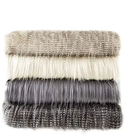 
Long Plush Luxury Faux Fur Natural Premium Soft Cozy Faux Fur Blanket 