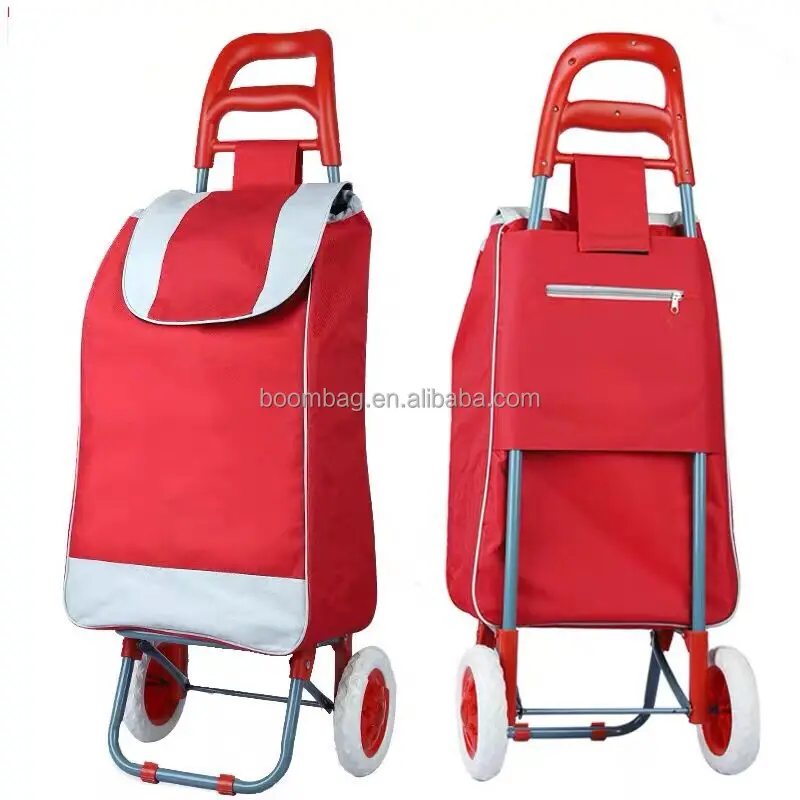 Folding Portable Shopping Cart Trolley Bag With Wheels Foldable Reusable Grocery Bags Vegetable Trolley Bag