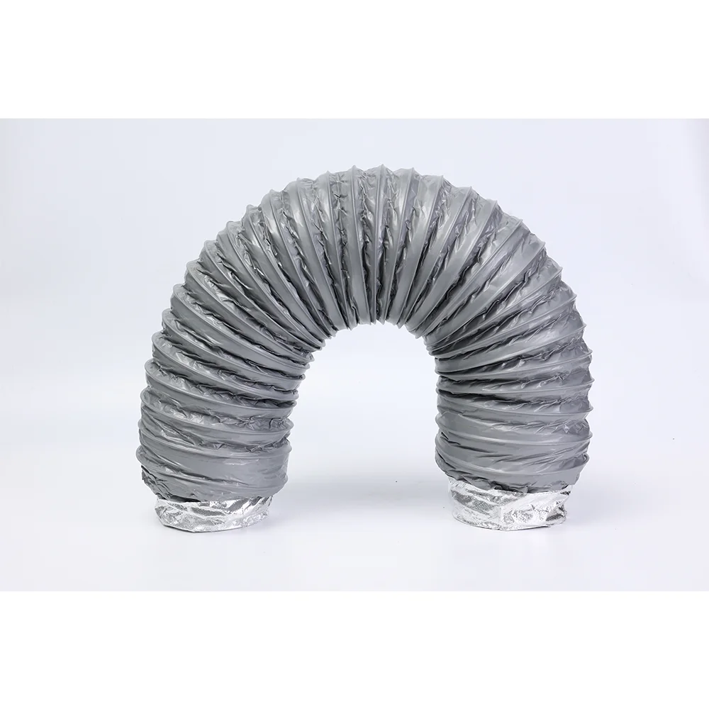 High Degree Flexibility Aluminum PVC Composite HVAC Systems Flexible Duct Exhaust Silencer Pipes