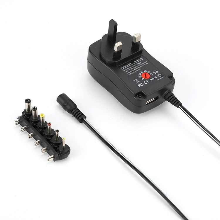 Universal AC 100-240V DC 3V 4.5V 5V 6V 7.5V 9V 12V 30W Multi-function Adjustable Power Supply Power Adapter
