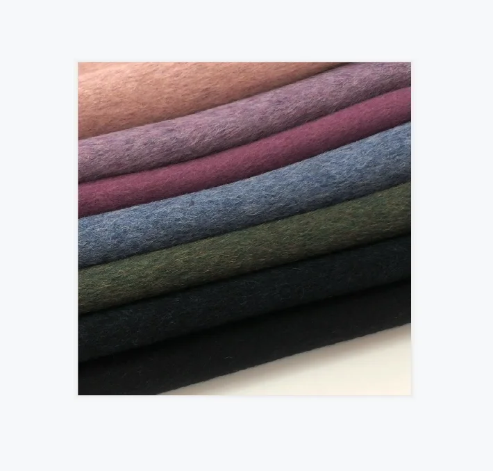 Good warm quality double faced 70% alpaca wool fabric for women garment