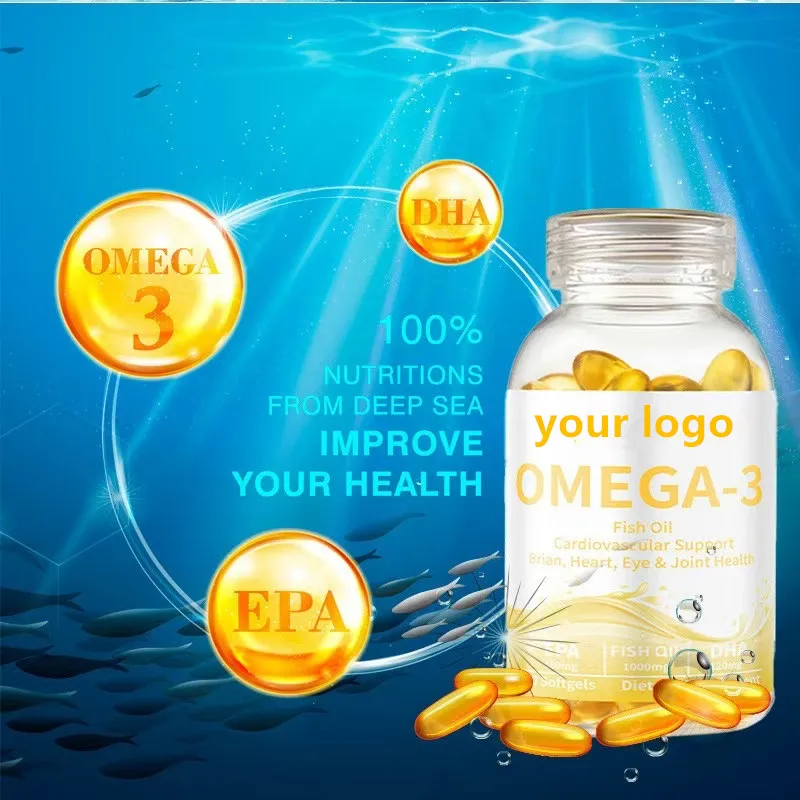 Dietary Supplement Omega 3 DHA Fish Oi soft capsule  Support Heart, Brain, Joint, Immune Vitamins, OEM Private Label