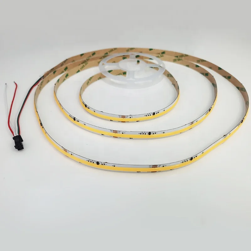 Smooth Pixel Addressable Led strip WS2811 IC White DC24V 10mm 12W/m Water Flow Cob Led Strip For Corridor