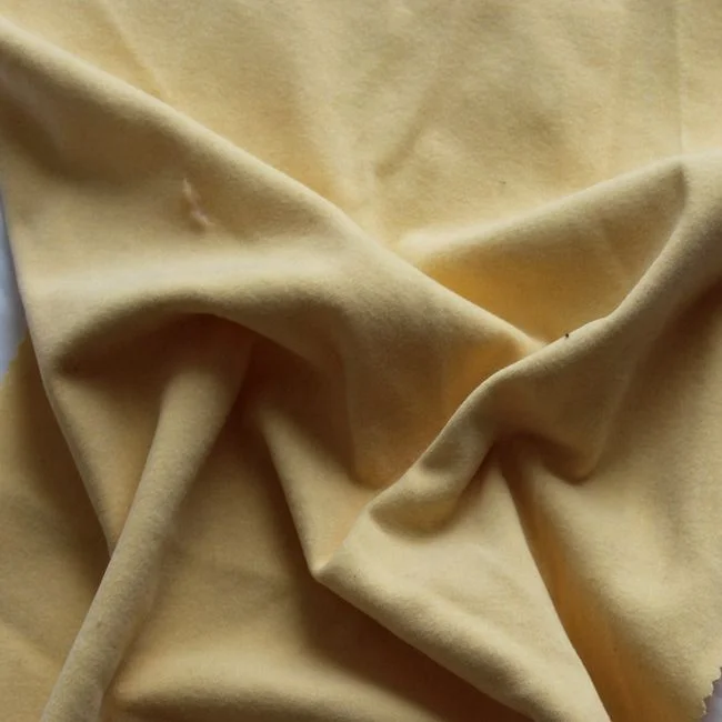 2023 hot sale polyester knitted elastic four-way stretch spandex two side brushed dyed fleece fabric