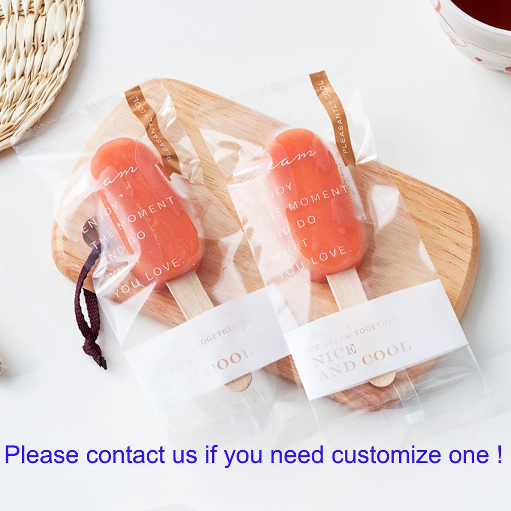 Ready to Ship Popsicle Bags Ice Pops clear Plastic Wrapper Wrappers