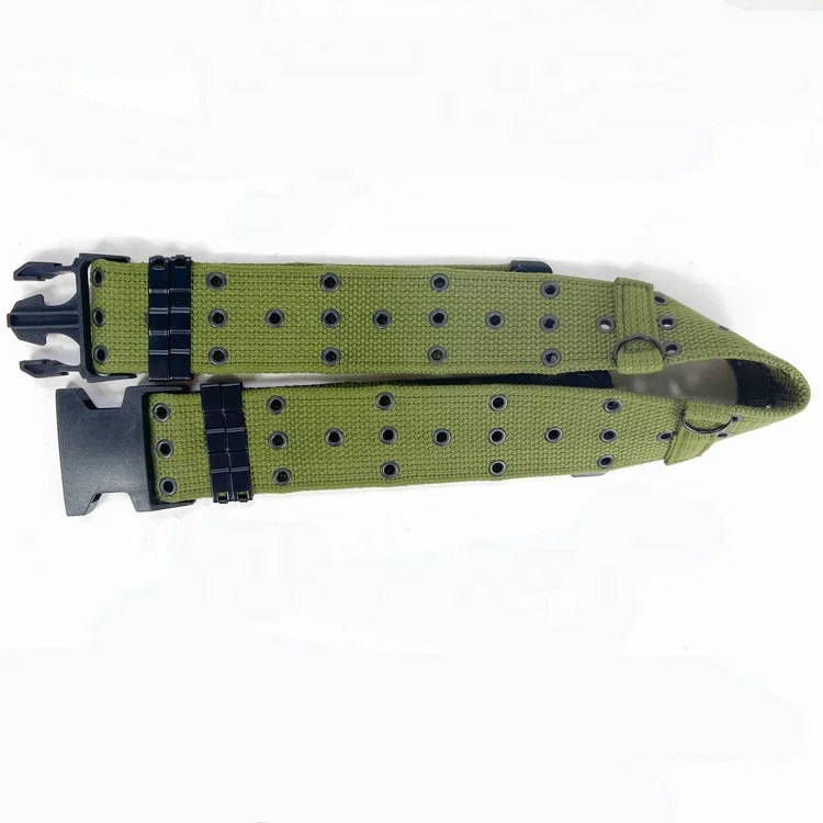 57mm Army Green Manufacture 3 lines eyelets durable plastic buckle nylon heavy duty Multifunctional Tactical belt