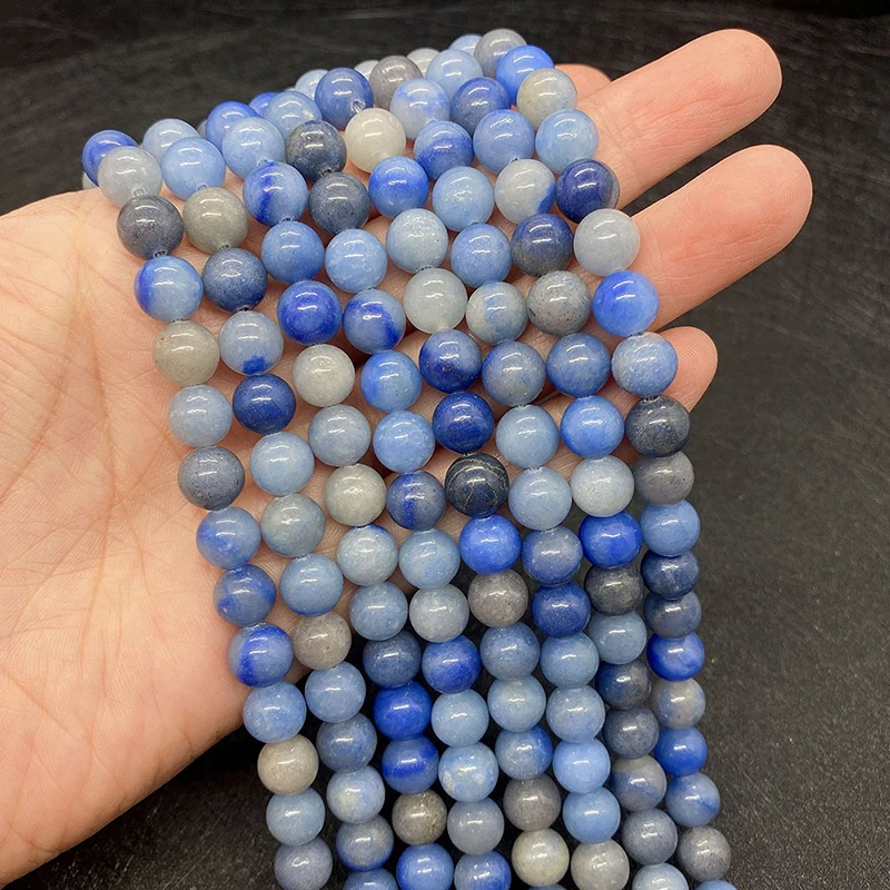 Natural Stone Beads Vlue Sapphire For Jewelry Making Blue Loose Beads 6mm-10mm Vertical Hole Beads