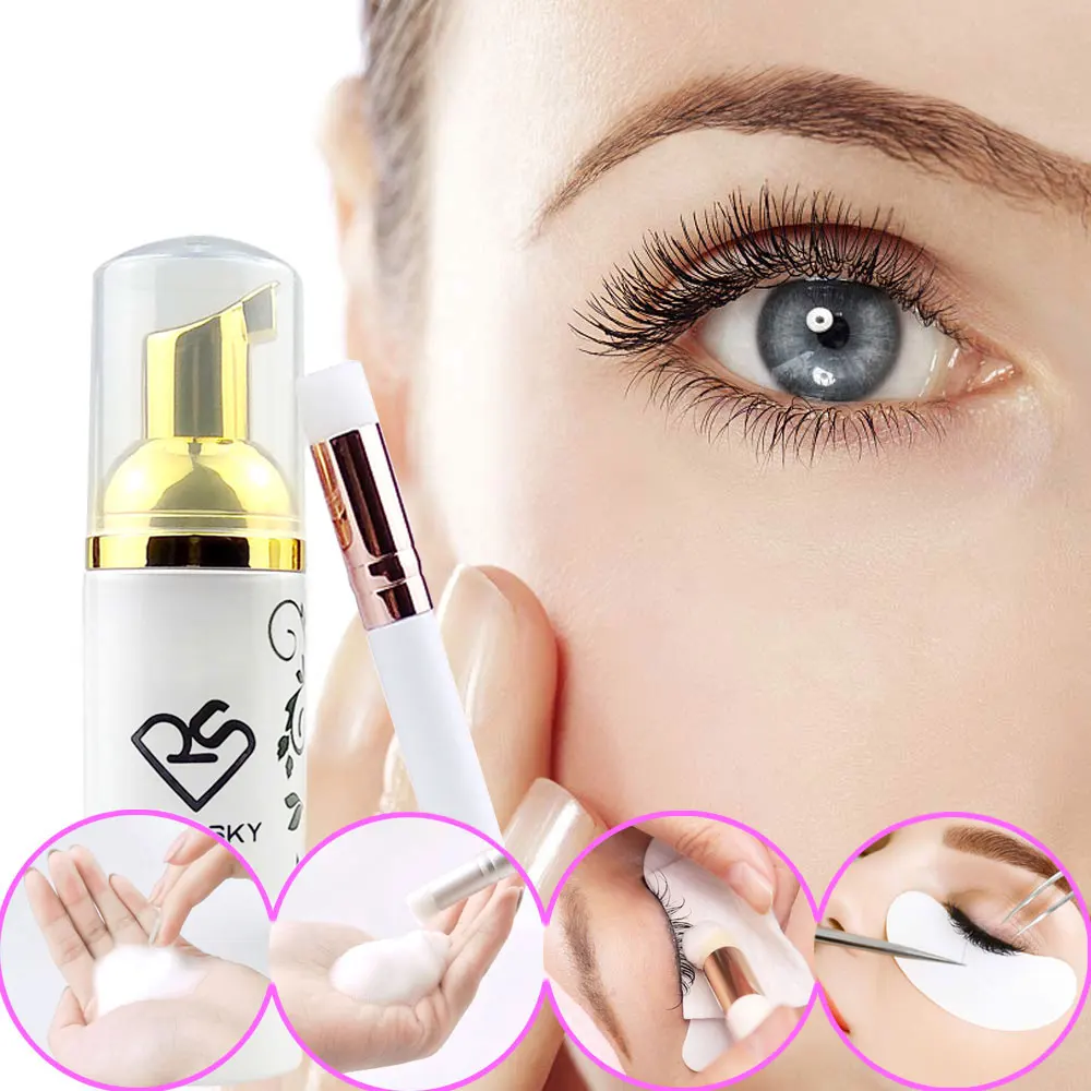 
Wholesale Private Label Eyelashes Foaming Brush And lash Extension Shampoo wash 