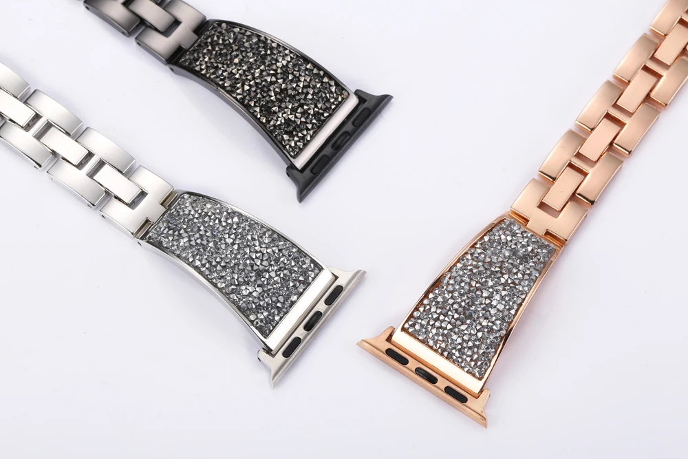 Luxury Metal Watch Band Replacement Fashion Strap for Apple Series 6 SE 5 4 3 2 1 iWatch 38 40 44