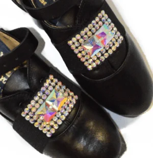 Fashionable Irish Jig Dance Shoe Buckles AB Color Rhinestone Ballroom Dance Shoe Buckle