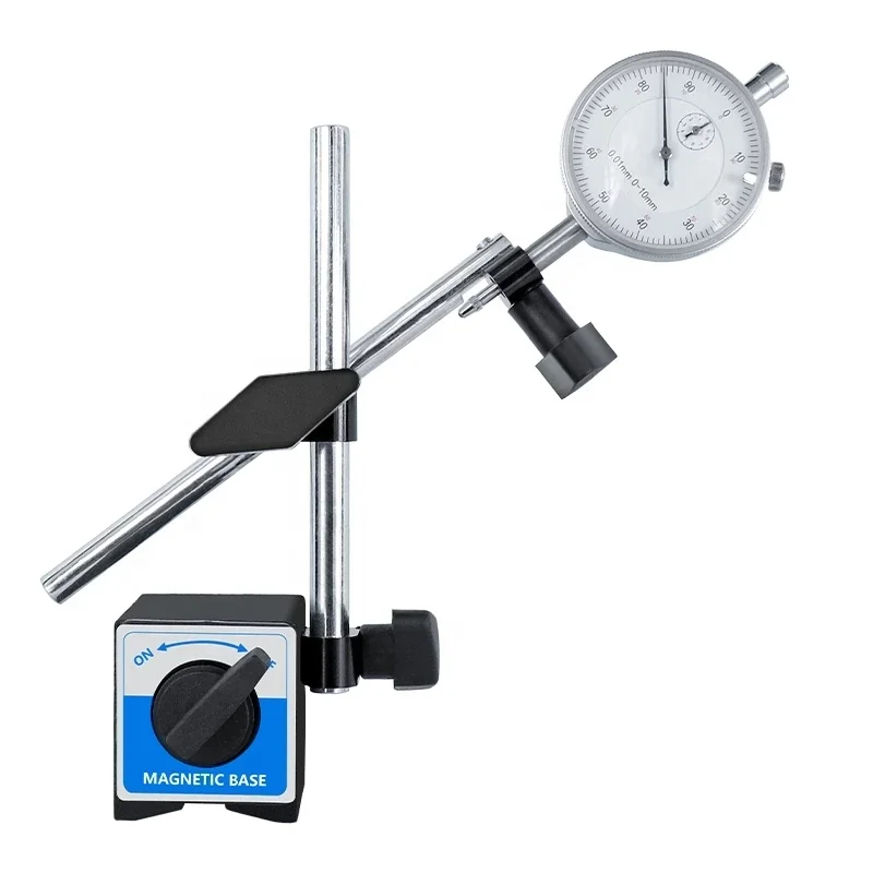 Метрический циферблат-индикатор, 10 мм, 0,01 мм, держатель с магнитным основанием, тонкая Регулируемая длинная рукоятка, тестер 0-1 дюйма, манометр 0,001 дюйма