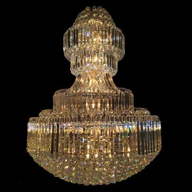 Hot Sale High Quality modern luxury gold crystal chandelier for high ceilings