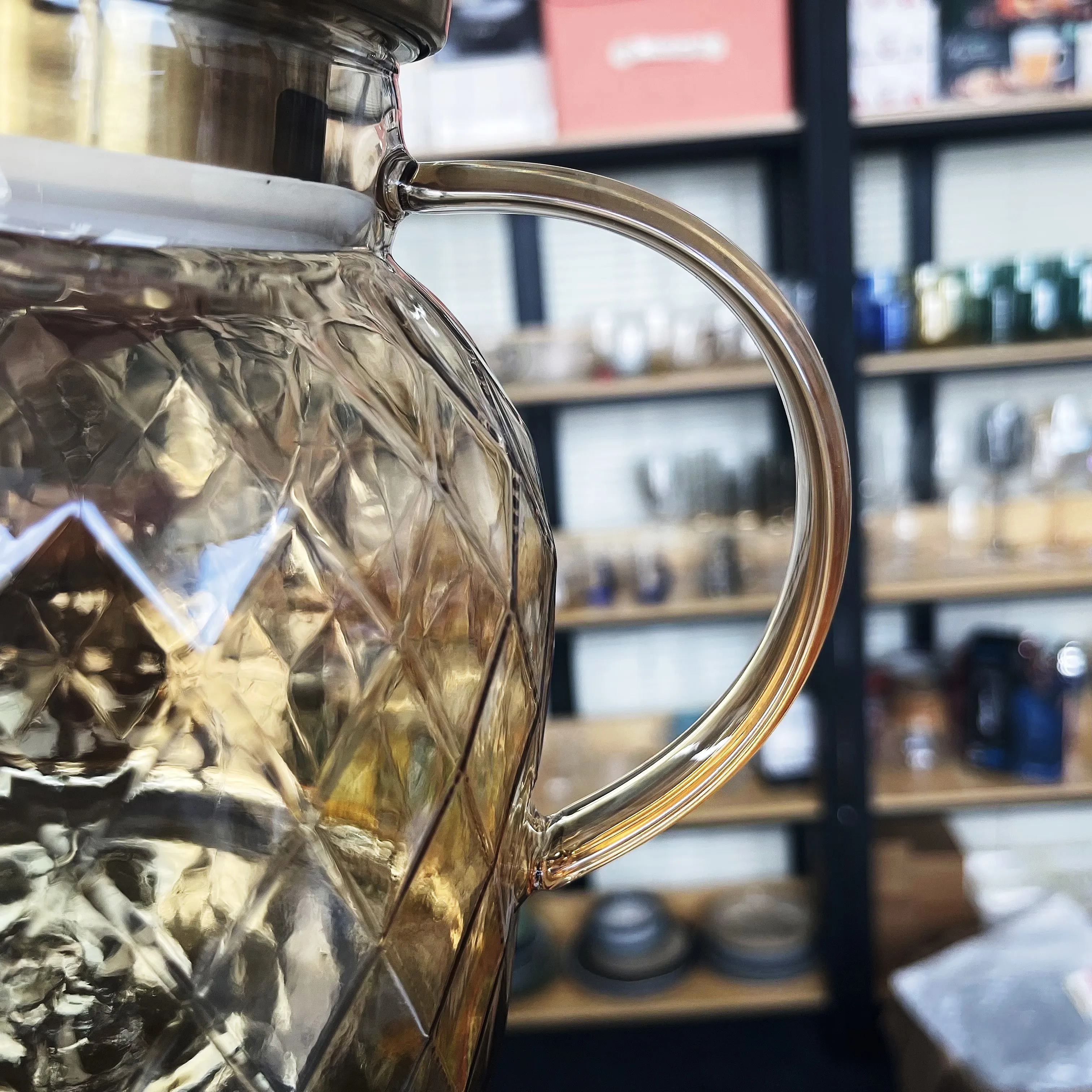 Onein OEM/ODM 1350ml tetera water bottle transparent high borosilicate glass teapot,home office juice coffee the teapot