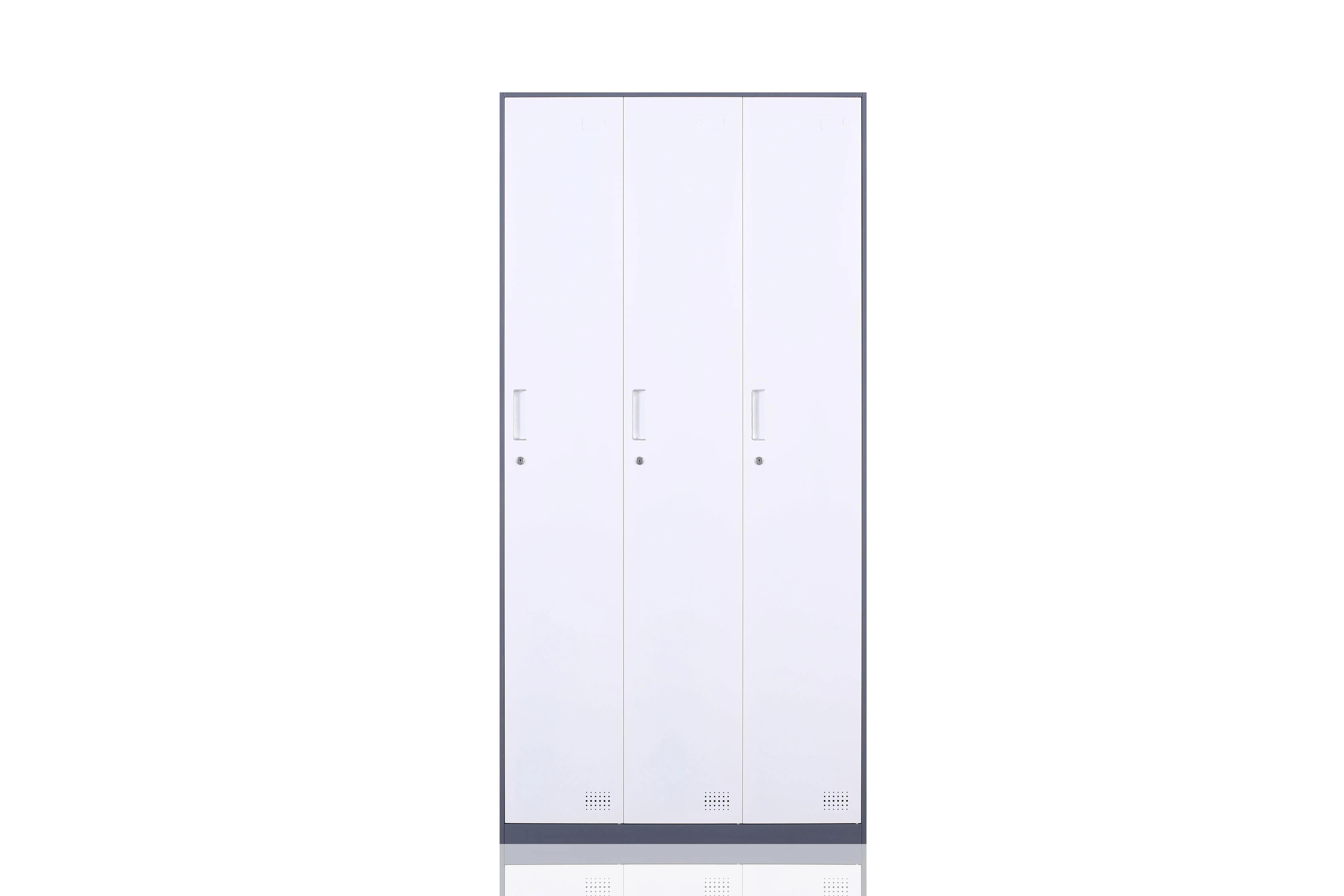 Metal locker 3 doors cabinet storage locker Exquisite three door wardrobe for bedroom