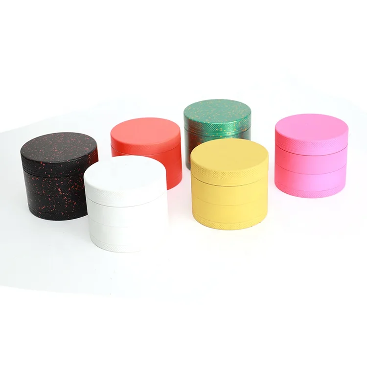 Wholesale 63mm 4-layer Custom Logo Aluminum Alloy Grinders Herb Coating Ceramic Herb Grinder For Smoking Accessories JL-406JA-1