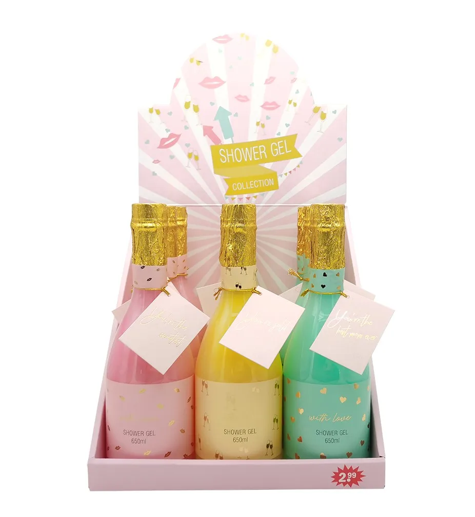 Champagne Rose Vanilla Ocean 650ml Shower Gel Hand Soap and Bubble Bath Care Home Spa Skin Gift Set Good Perfume
