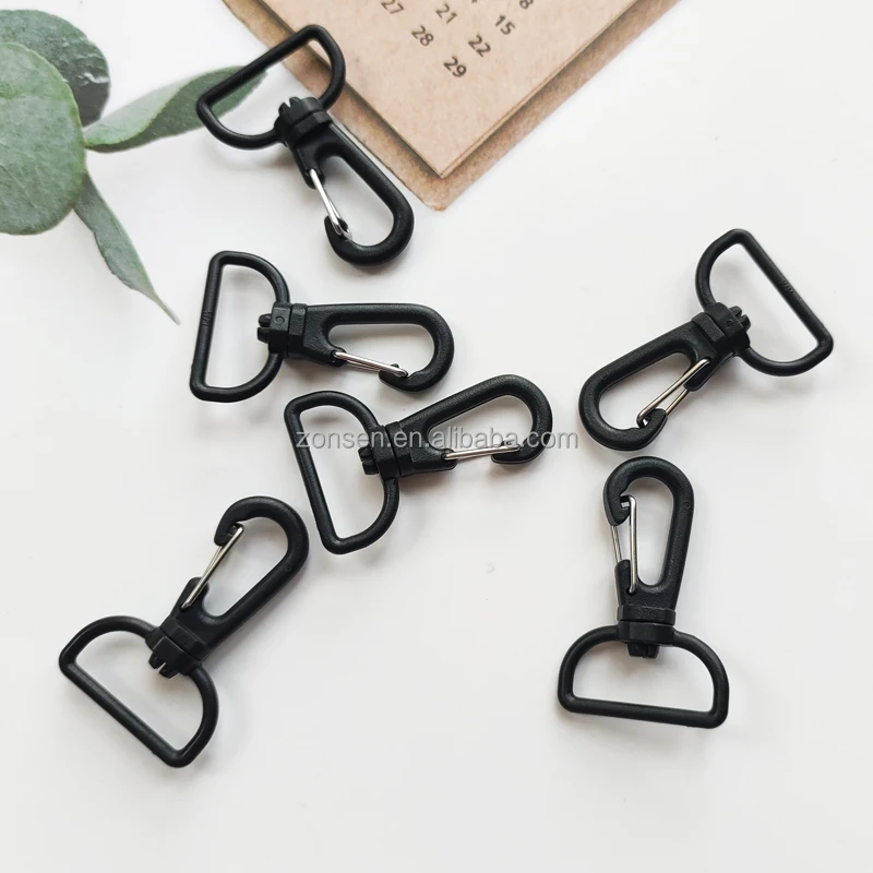 Factory Supply 20mm KAM Bag Belt Buckles Rotary Hanger Hooks Plastic Snap Hook Clasp Buckle For Belt Strap Webbing