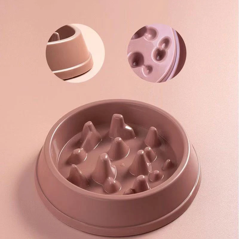 Plastic Pet Slow Eat Bowl Puppy Feeder Eat Bowl Food Bowl Dog Food Container