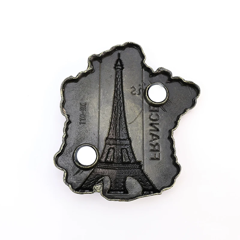 Manufacturer Custom Logo 3D Metal Tourist Promotional Souvenir Gift City Refrigerator France Paris Enamel Fridge Magnet