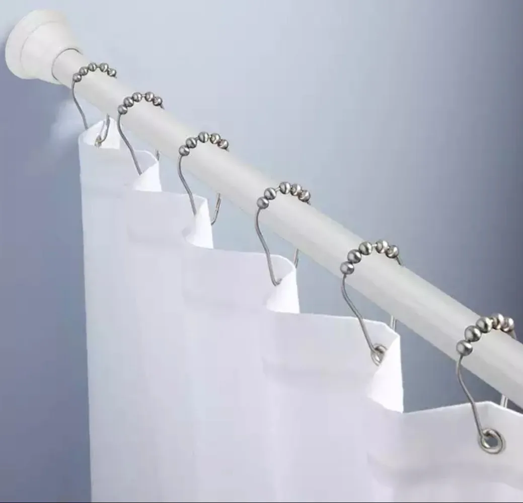 MTS Adjustable Room Divider Tension Curtain Rod, Tension Shower Curtain Poles