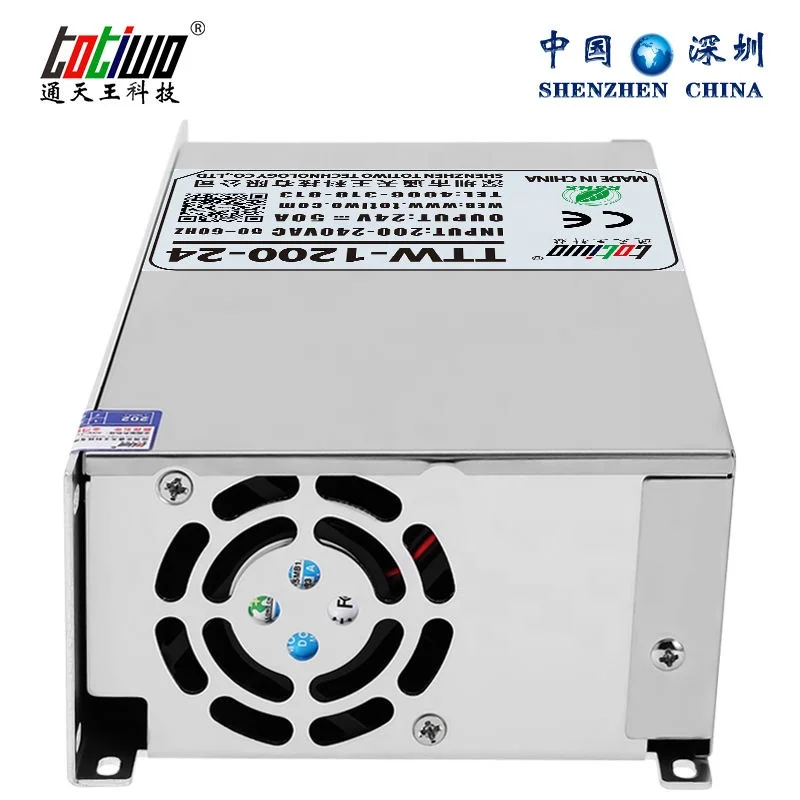 100-120Vac to DC12/15/18/20/27/30 volt 100/80/66/60/44/40 Amp 1200 Watt SMPS Industrial LED light switch power supply psu