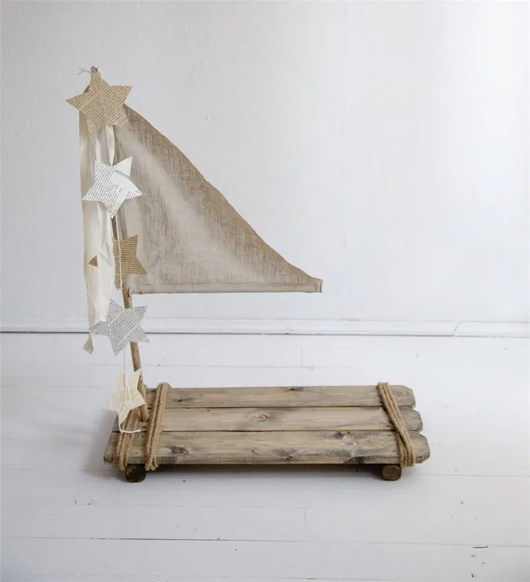 Реквизит для фотосъемки новорожденных деревянная парусная лодка в винтажном стиле ретро аксессуары студийной съемки парусное судно