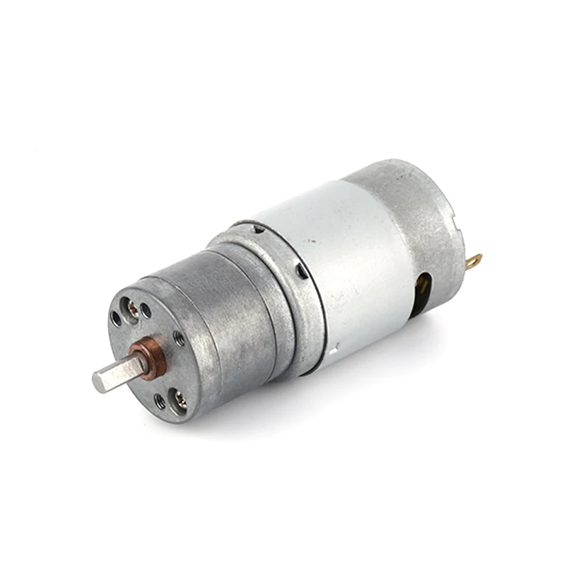 DM-25RS385 small 12v 24v 6v metal brushed dc spur gear reducer motor 5kg 100rpm 12 volt dc