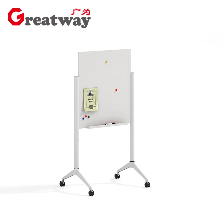 Двухсторонняя Мобильная магнитная доска для письма с сухим стиранием и передвижными металлическими роликами для школы и учебного класса