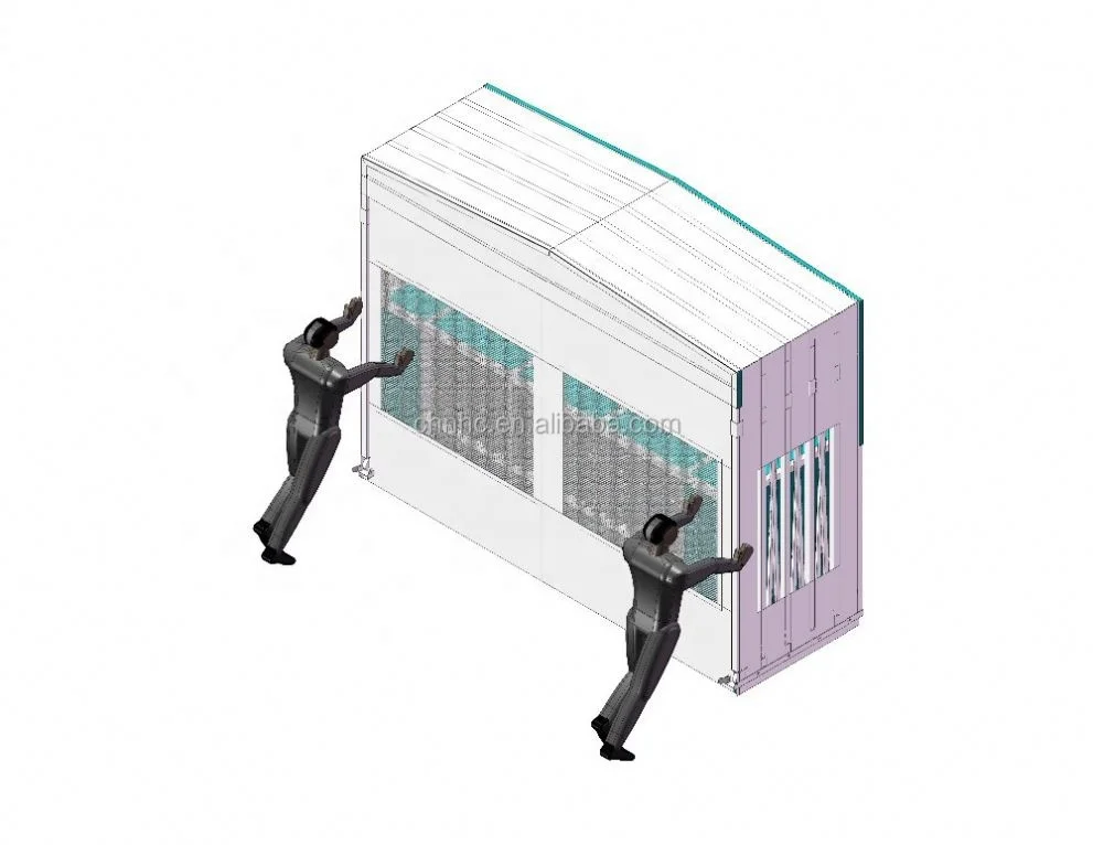 2024 USA Industrial /truck /container  retractable spray paint booth/portable spray booth with CE  PVC curtain