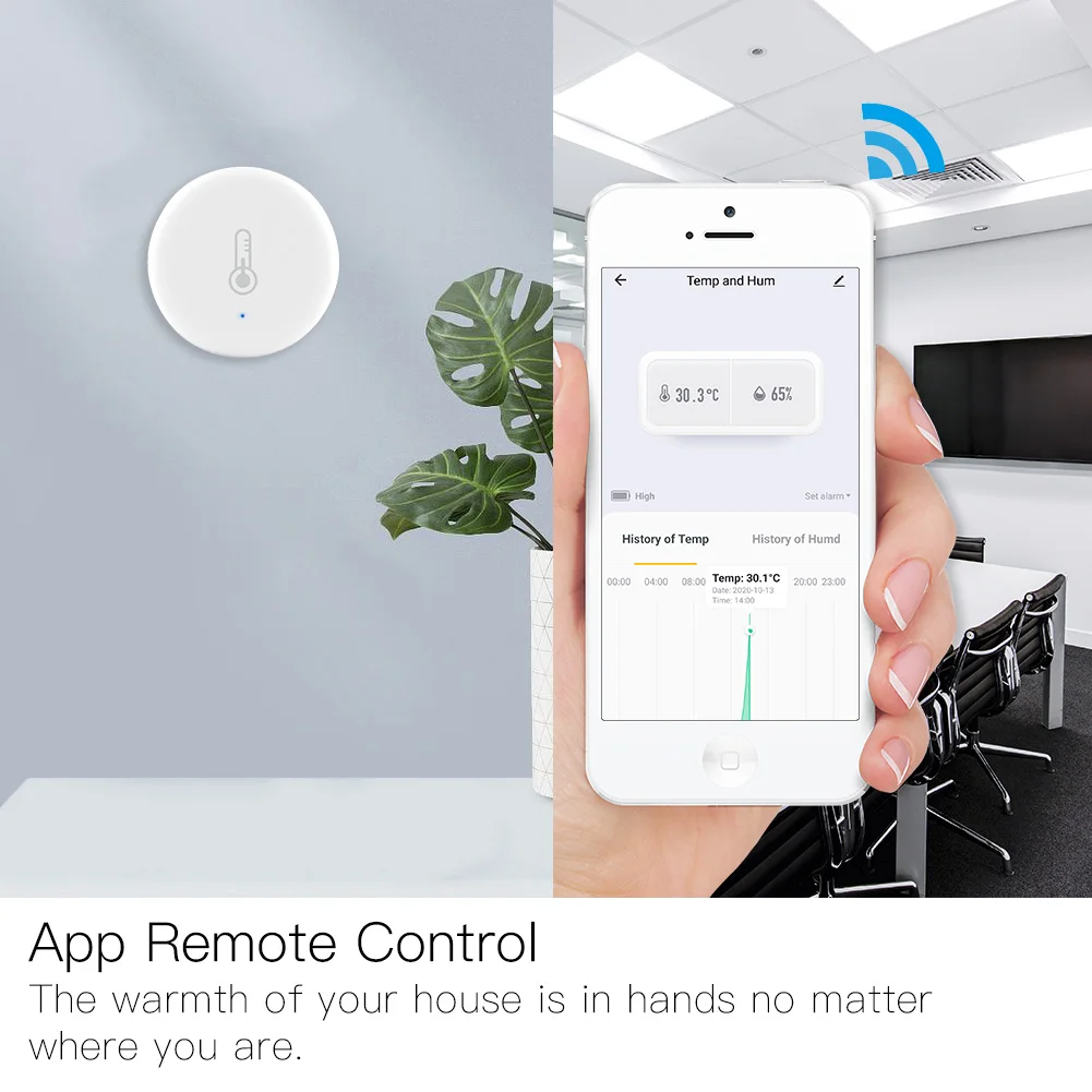 Tuya ZigBee 3.0 Smart Temperature And Humidity Sensor Work With Smart Life App Zigbee Hub Via Alexa Google Smart Home