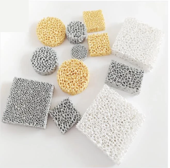 Casting and foundry porous 10-100 ppi sic ceramic foam filter alumina zirconia ceramic foam filter