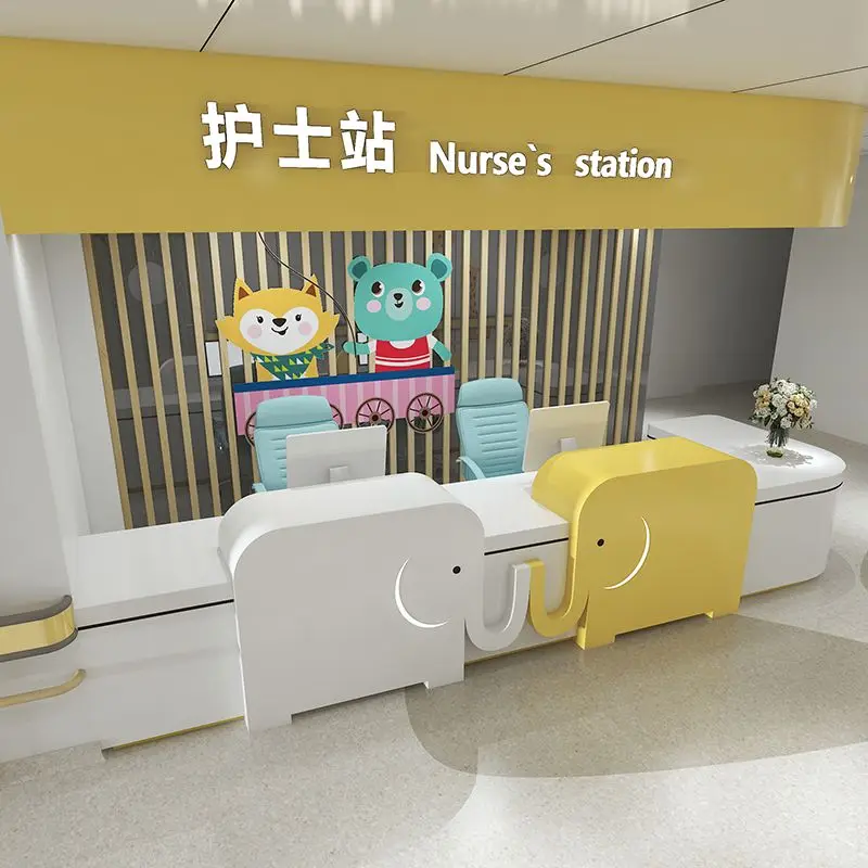 New Furniture Front Desk Reception Modern Hair Salon Reception L Shape Office Reception Desk Factory Directly Supply