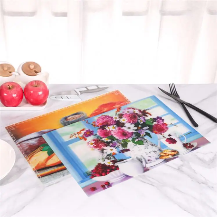 Free Sample Cheap Plastic Mat With Custom Logo Printing No-Slip Table Placemat For Kids Custom Table Mat