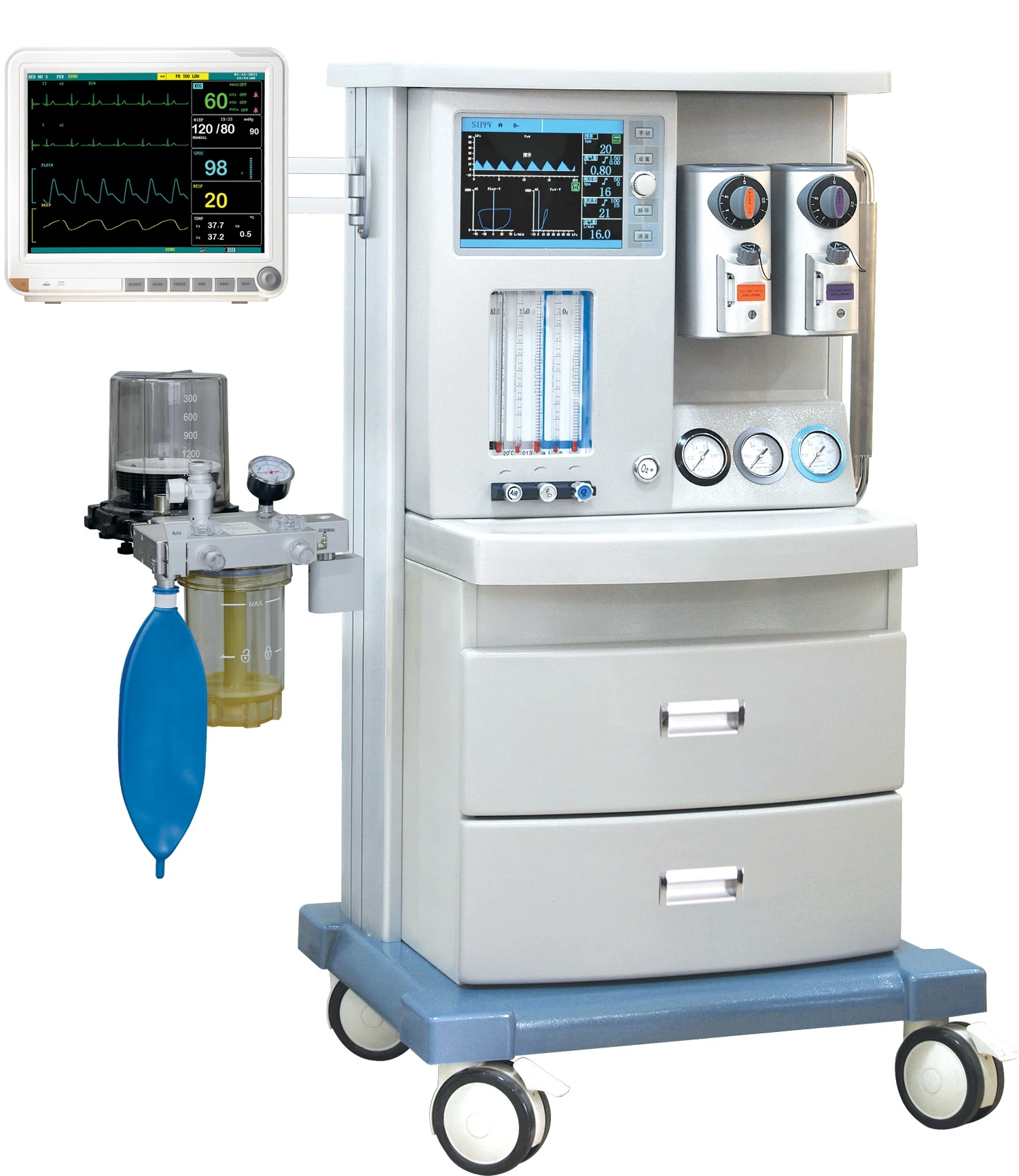 ICU Medical Apparatus Portable Anesthesiology Anaesthesia Machine  CHINA JINLING 850