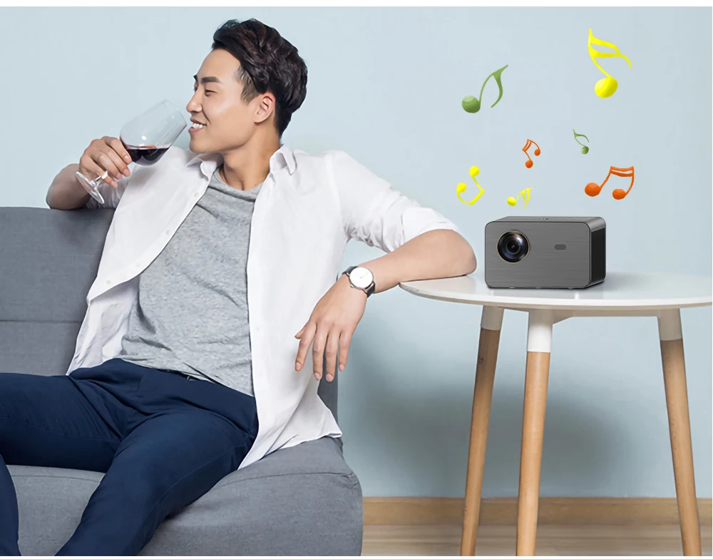 Jenovox Changhong M4000 best 2000 ANSI Lumens 3GB+32G Android 9.0 DLP Smart Video 3d 1080p beamer 4k home Theater projector