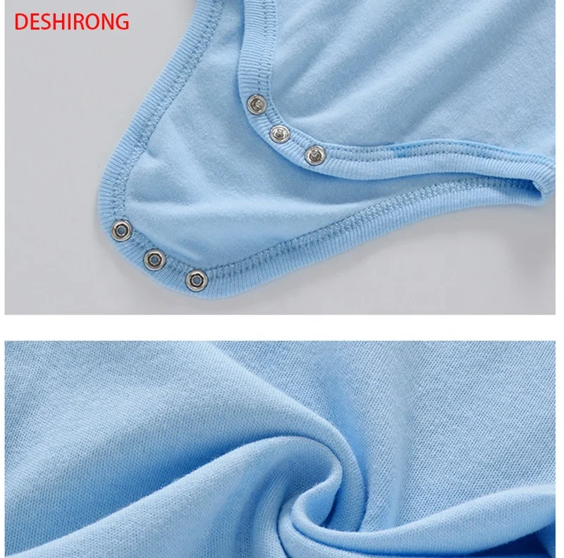 2022 Hot For Online Selling Multi-Color INS Candy Color Short Sleeve Baby Romper 100% Cotton Plain Baby Rompers