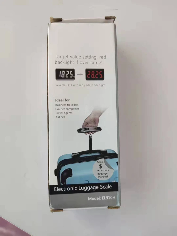 New Design 50kg/110lb Digital Weighing Suitcase Scale Portable Electronic Luggage Weight Scale for Courier Travel