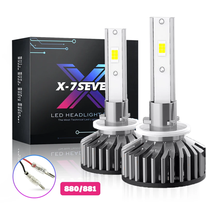 X-7SEVEN Высокая мощность 75 Вт 3000 К 4300 6500 H7 H11 9005 9006 H4 светодиодные фары для автомобильных аксессуаров